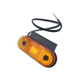 Yellow LED Marker Light, Outline Light, Rear Reflector and Bracket for Truck Trailers
