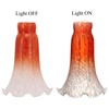 Lily Lampshade Only 2 Pack Orange Tulip Flower Glass Lamp