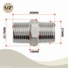 Bwintech 3 Pcs 1/2" Male to 1/2" Male BSP Thread