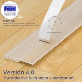 Door Draft Stopper, Door Sweep for Bottom of Door, Weather Stripping Door Seal, Under Door Gap Filler, Under Door Draft Blocker Soundproof/Insulator, Door stoppers (Transparent, 39‘’)