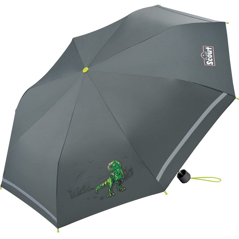 Scout Kinder-Taschenschirm mit reflektierenden Streifen T-Rex Dinosaurier