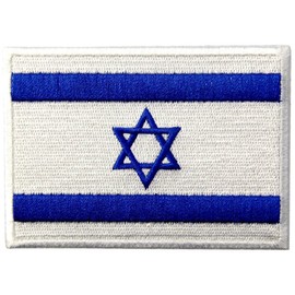 Israel Flag Embroidered Israeli National Emblem Jewish Star of David Iron On Sew On Patch
