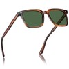 CARFIA Green Lens Acetate Sunglasses for Men Polarized UV Protection,