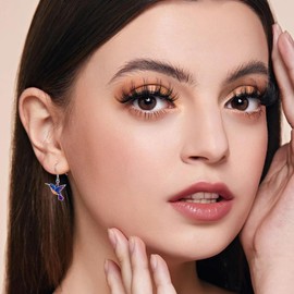 DAYLINLOVE Hummingbird Earrings 925 Sterling Silver Bird Earrings Dangle Hummingbird Jewelry Gifts for Women Mom Hummingbirds Lovers