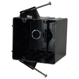 Allied Moulded Products P-442QT Thermoplastic 2-Gang Residential/Receptacle Electrical Switch Box 4 Inch x 3-3/4 Inch x 3-9/16 Inch 43.5 Cubic-Inch FlexBox