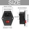 Xiatiaosann 3 PCS Inlet Module Plug, Rocker Switch Power Socket