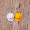 YUYUQUEEN keychain Plastic Safety Helmet Keychain Key Ring 3D Hard
