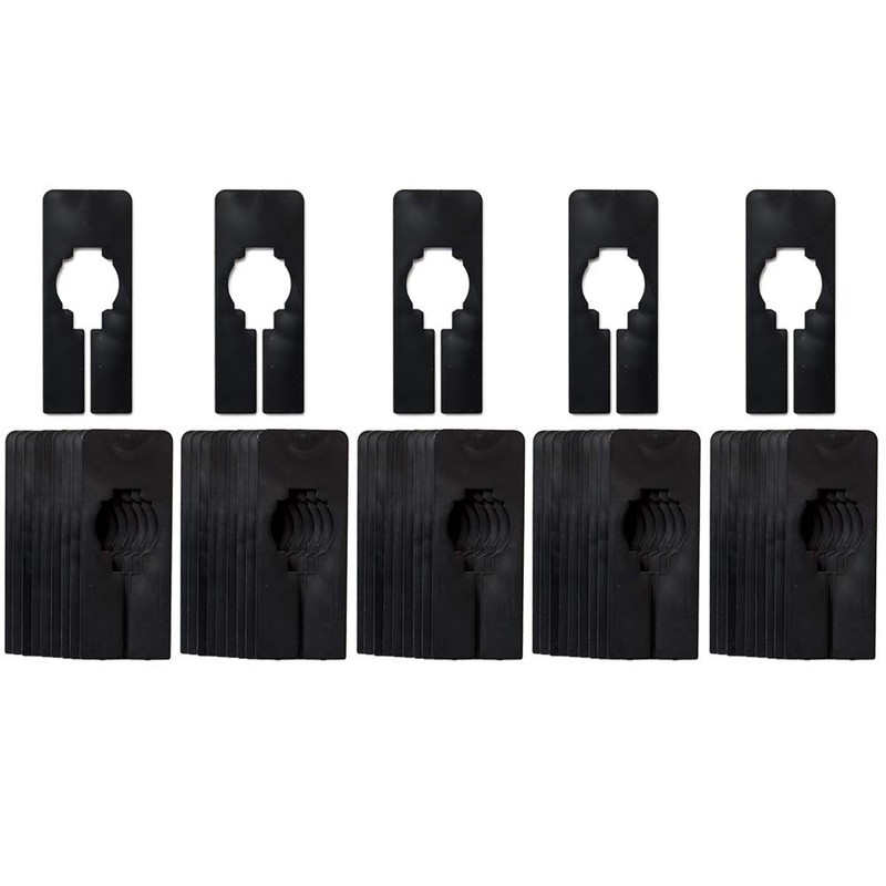 Clothing Size Dividers for Closet Organization, Rectangular – Black/Blank