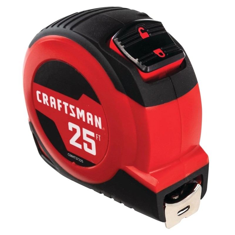 Craftsman 25-Ft Tape Measure with Fraction Markings, Retractable, Self-Locking Blade
