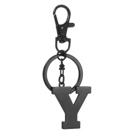 YELARXI Initial Letter Keychain, Alphabet Y Keychain Cute - Fitting for (Handbag - Backpack - Car Key Bag - Keyring - Gift - Women & Men) 3.15 Inch & Stainless Steel & Black