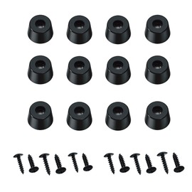 Funayama 12Pcs Speaker Isolation Pad, Rubber Feet Kit for Electronics Guitar Amps Speaker Turntable Cutting Board Feet 13/16" W x 3/8" H