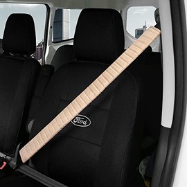 HighnessHwoo Car Seatbelt Covers Cushion Shoulder Pads Protector Sleeve for Adults, Auto Extra Long Seat Belt Strap Cover Decorations for Women, Kids, Honda, Trucks Accessories, 1pc, 33.5in, Beige