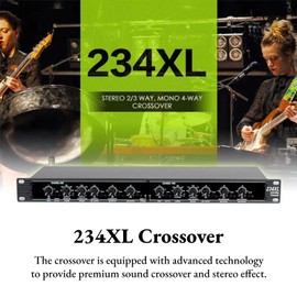 Yoidesu 234XL Crossover, Stereo 2/3 Way Mono 4 Way Crossover, Professional Sound Peripheral Equipments High Precision Stereo Crossover for Outdoor Stage Performance