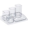 Rotho SOHO Plastic (PS) BPA Free Clear Plastic Pen Holder