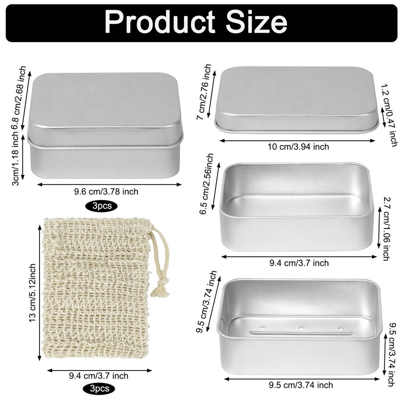 Pack of 3 Soap Box Travel Soap Box Made of
