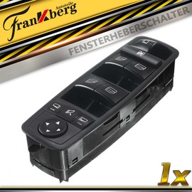 Frankberg Window Regulator Switch Switch Unit Front Left for X164 X166 W251 V251 2006-2019, 3-Way, Black, Manual, Electric Motor