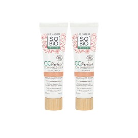 LÉA NATURE SO Bio Étic CC Creme Colour Control Certified Organic - Perfect | Clear | Beautifying Care | Against Redness, Against Fatigue | Centella asiatica Bio | Vegan | Made in France | 2 x 30 ml