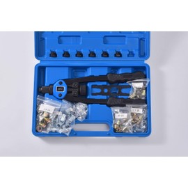 LSLANSOON Rivet Nut Tool Set, 13” Rivnut Tool Kit with 11 Metric and SAE Mandrels, 150Pcs Rivet nut Assortment Kit, and Rugged Carrying Case