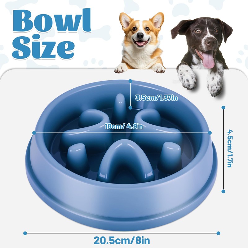 Slow Feeder Dog Bowl, Anti Choke Slow Eat Dog Bowl