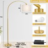 Gold Arc Floor Lamp, Dimmable Floor Lamp for Living Room,