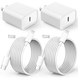 TrimDish iPhone Charger Fast Charging,iPhone Fast Charger 2Pack Type C Fast Charger Block Plug Adapter 6FT USB-C to Lightning Cable Cord for iPhone 14/13/13 Pro/12 Pro/12 Pro Max/11/Xs Max/XR/X/SE,iPad,AirPods