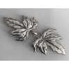 silver lady inc Leaf cloak clasp in silver metal clip