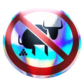 Reflective No Bullshit Funny Sign 3 Inch Sticker Laptop Skin Bumper Decal