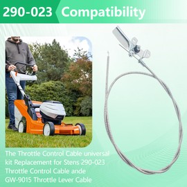 Ziyuan 290-023 Throttle Control Cable for Troy Bilt Horse tillers with 6 HP Tecumseh Engines,Replace GW-9015 9015 9240 GW-9240