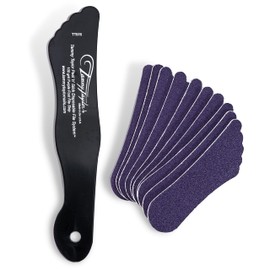 Tammy Taylor Foot File Callus Remover for Soft Feet | Purple Terminator Foot Scrubber & Dead Skin Remover | in Shower Foot Buffer for Wet and Dry Skin | Pedicure Foot Rasp for Heels | Small, 10 Pack