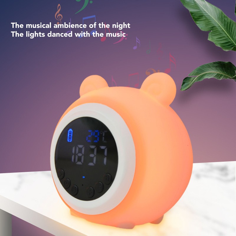 White Noise Alarm Clock Digital Rechargeable Bluetooth Alarm Clock 17