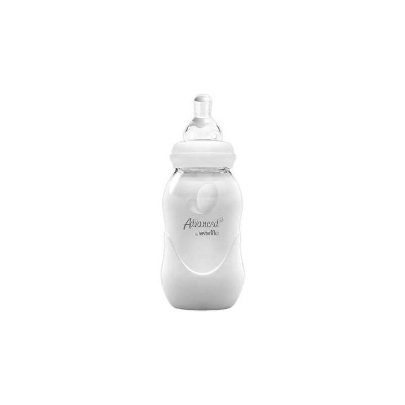 Evenflo Advanced Biberón Anticólicos, Transparente, Flujo Lento, Cuello Estándar, Silicón