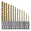 Waymeduo Professional Set of 13 High Speed Steel Coated Drill