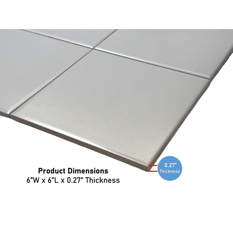Tenedos 6x6 Matte Light Gray Ceramic Tile – Square 6