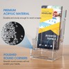 KTRIO Acrylic Brochure Holder 4 x 9 inches 2 Pack,