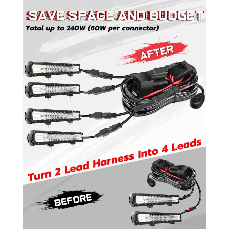 2PCS Deutsch DT DTP Wiring Harness Adapters Connectors Splitters 240W,