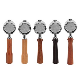 Deluxe 51mm Portafilter with Wooden Grip - Elevate Coffee Quality Compatible with Delonghi Dedica & Select Machines(C1beechwood)