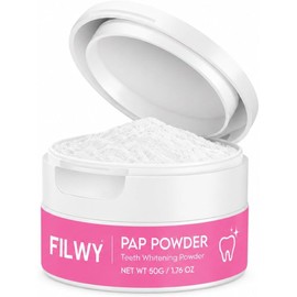 PAP Teeth Whitening Powder, Cosmetic Oral Care Formula in Flip-Top Jar