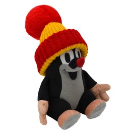 Zdeněk Miler Soft Toy Cuddly Toy 20 cm Original The Little Mole with Red Hat, Sitting Soft Toy Cuddly Toy for Children Baby Boys Girls