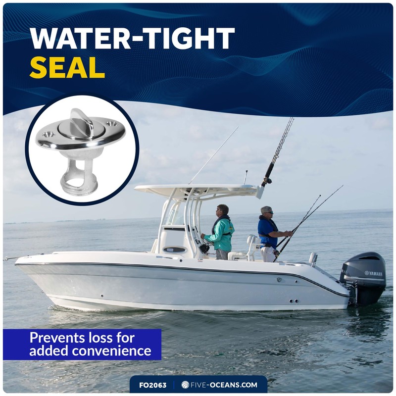 Five Oceans Kayak Drain Plug - Boat Plug, Stainless Steel,