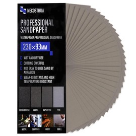 Necosthua 30PCS 2000 Grit Sandpaper, 9 x 3.6 Inch Wet Dry Coarse Sand Paper for Wood Furniture Finishing Drywall Metal Sanding Paper, Automotive Sandpaper Sheets