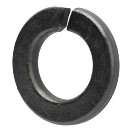 5/16" Black Split Lock Washer (100 Pack) Black Ceramic Coated, Meets ASME B18.21.1 by Makers Bolt