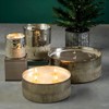 Zodax Siberian Fir Antique Gold & Silver Scented Jar Candles