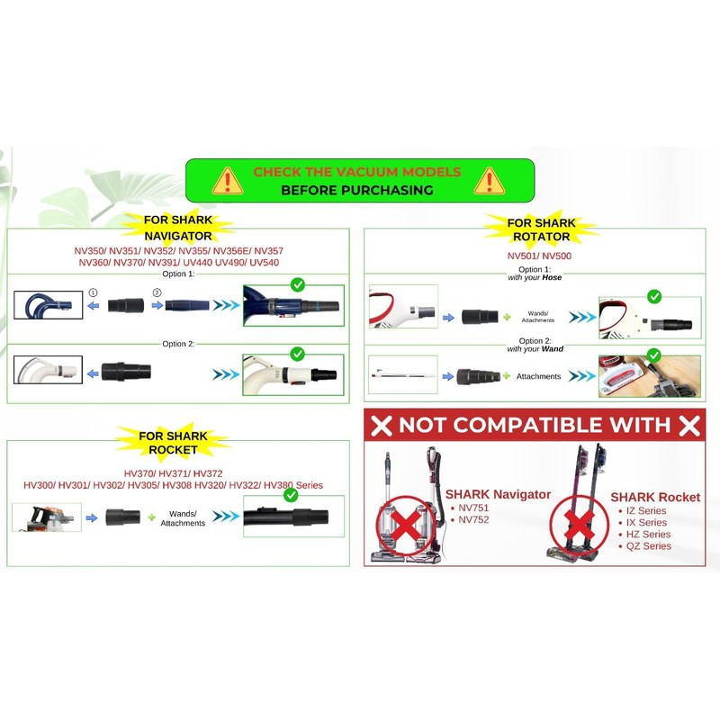 Universal Vacuum Attachments & Brushes Kit - Hardwood Floor Vacuum