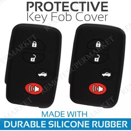 RemoteSuperMarket 2 Key Fob Cover for 2007-2012 Toyota Avalon Remote Case Rubber Skin Jacket