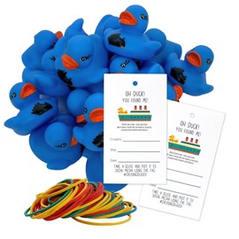80 Pack Bulk Cruising Ducks Tag Kit with Rubber Ducks | Blue Cruise Ship Rubber Ducks-Cruising Duck Tags-Rubber Bands | #CruisingDucks Oh What Luck! Cruising Ducks
