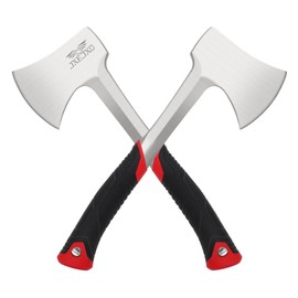 Camping Axe & Hatchets 2Pack Set - 14.4" Camping Hatchet with Forged Steel Construction & Ergonomic Shock-Absorbing Grip (Red