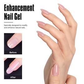 Poly Nail Gel Kit - 10pcs Clear Pink Poly Nail Gel Set - 15ml 2 Colors Strengthener Extension Gel Kit With Nail Tools - UV Gel Pink Builder Nail Gel Set - Poly Gel Nail Kit For Women Beginners DIY