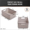 BINO | Woven Plastic Basket | Small (Natural Grey), 5-Pack