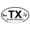 US Decal, Inc. South Houston, Texas Oval Sticker with State