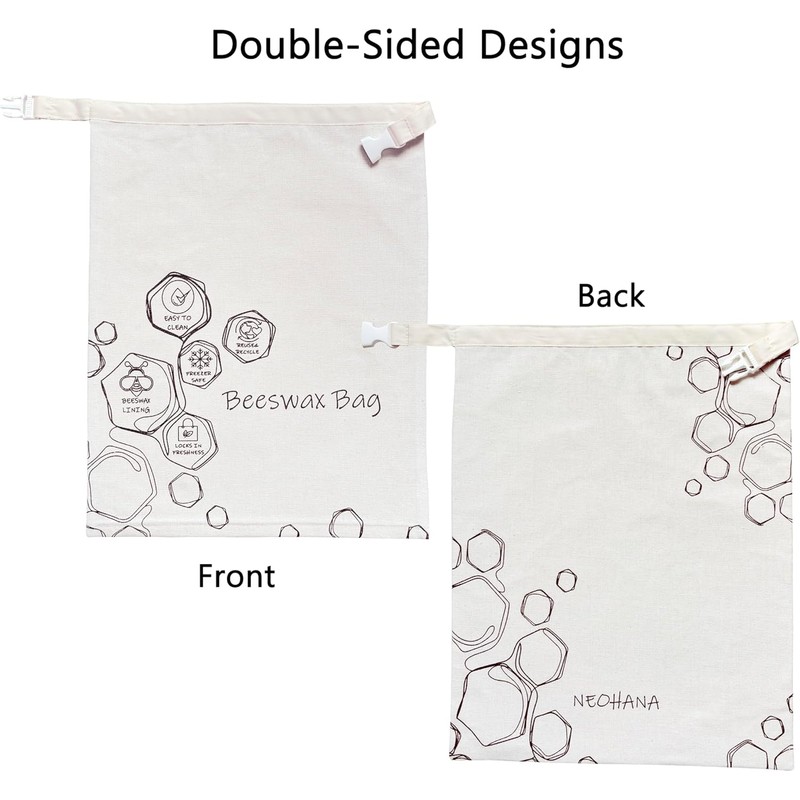 2 Pack Beeswax Bread Bags for Sourdough,Bread Bag for Homemade